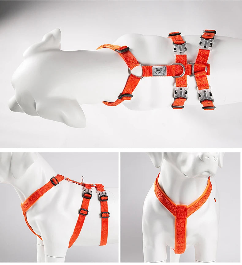Winhyepet Dog Harness Pet Strap Adjustable Vest Triple Anti-escape Traveling Walking Pet Accessories For Small Meduim Large Dogs