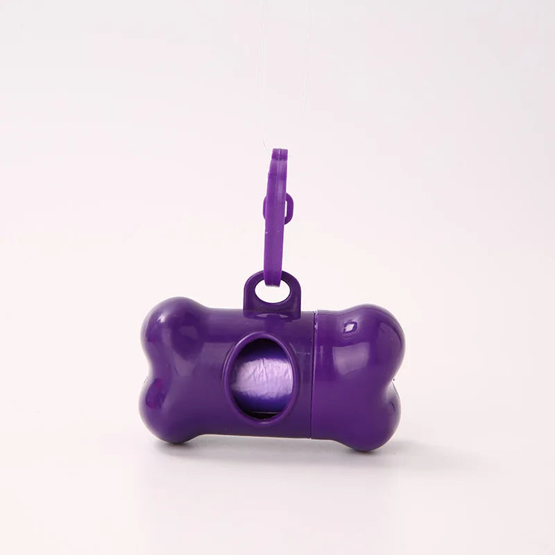 Pet Poop Bag Solid Color Printed Pet Garbage Bag Cleaning Poop Bag Walking Dog Portable Toilet Bag Dog Supplies Poop Bag Set