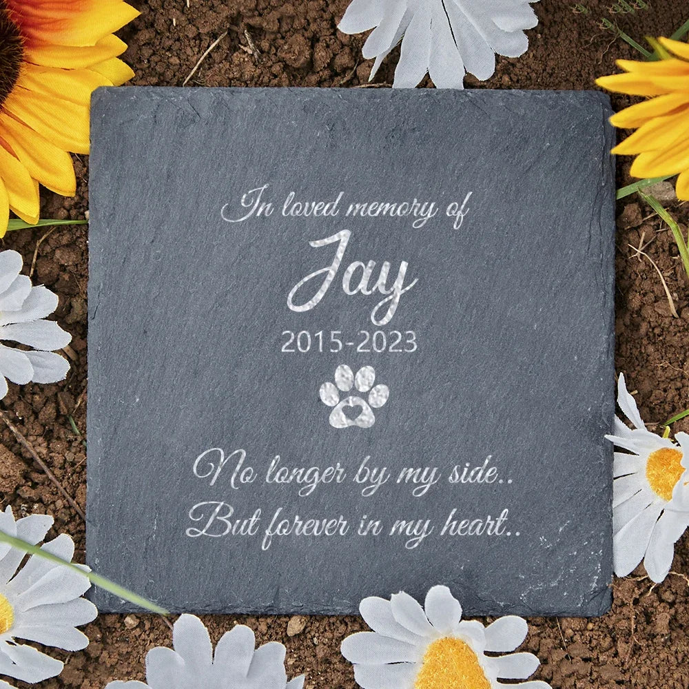 Personalized Pet Memorial Stone Custom Dogs Name of Death Personalized Pet Loss Gifts Dog Grave Marker Plaque Tombstone Custom