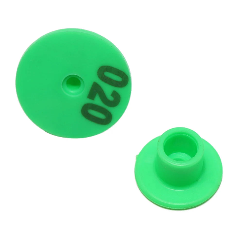 100 Pcs Pig Sheep Rabbit Cattle Ear Tag Signs Laser Typing Copper Head Earrings Livestock Label Farm Animal Identification Card