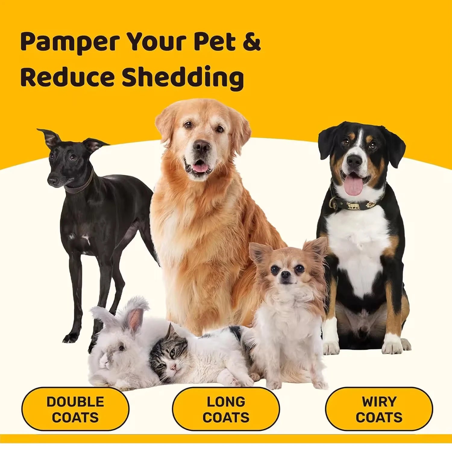 3 in 1 Cat Comb Brushes Dogs Grooming Shedding Supplies Dog Hair Remover Pet Deshedding Brush Pet Fur Knot Cutter Puppy