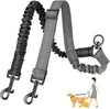 1.6ft Long Dual Dog Leash Attachment - Double Leashes for Training Small to Large Dogs - Adjustable Strap Shock Absorbing Bungee