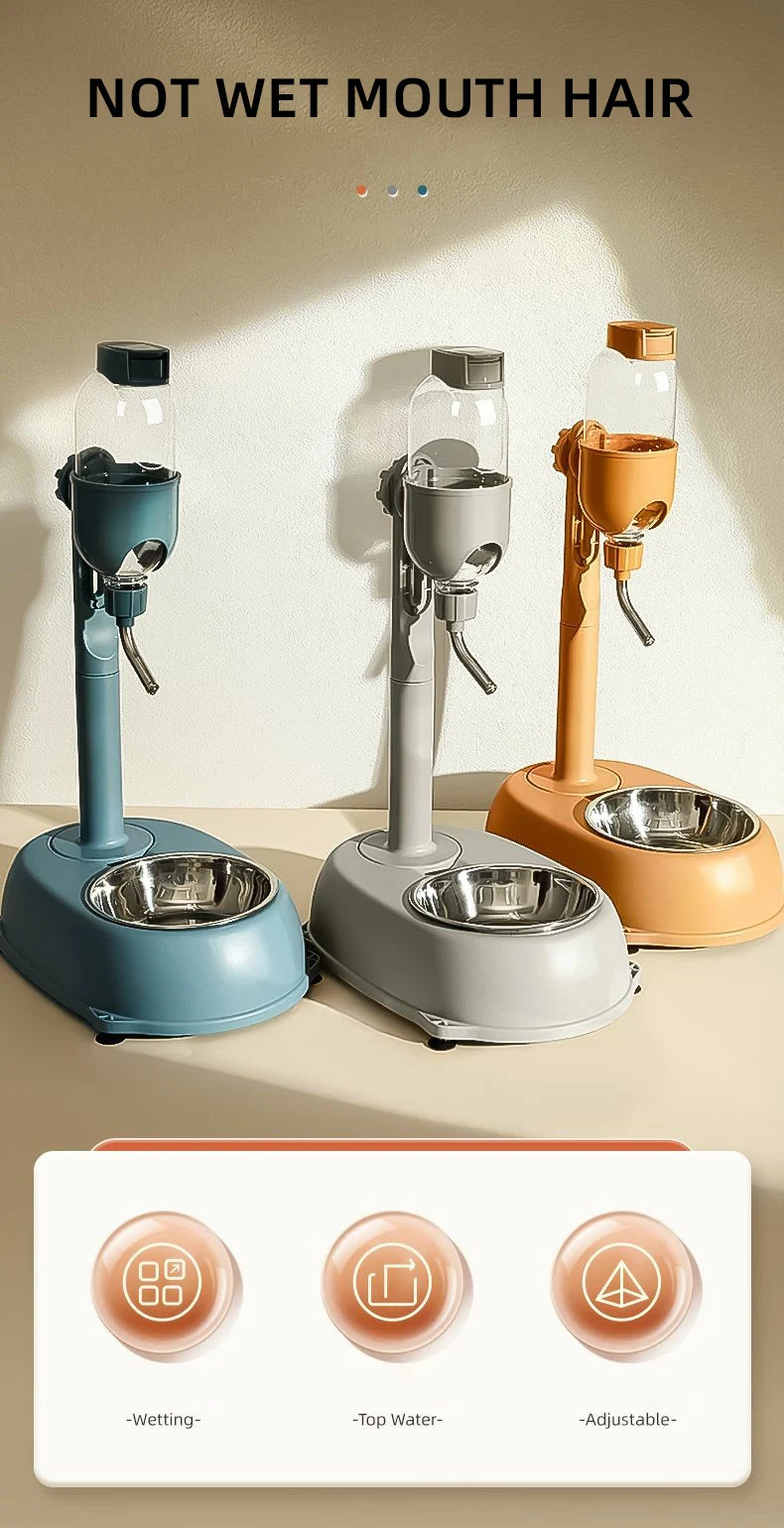 HOOPET Automatic Pet Dispenser Anti-tip Dog Bowl Drinking Water Bottle Feeder Hanging Kettle Cat Food Container Pets Supplies