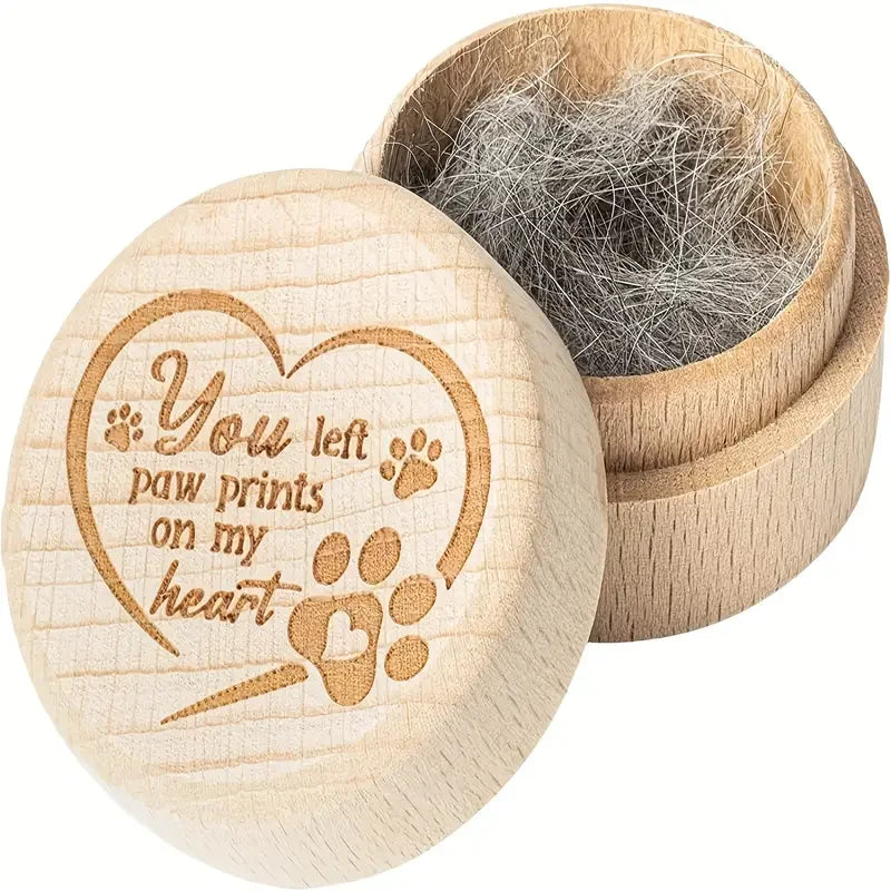 Dog Hair Keepsake Box Wood Pet Hair Keepsake Box Durable Pet Memorial Box Tooth Collection Memorial Box For Dog And Cat Ashes