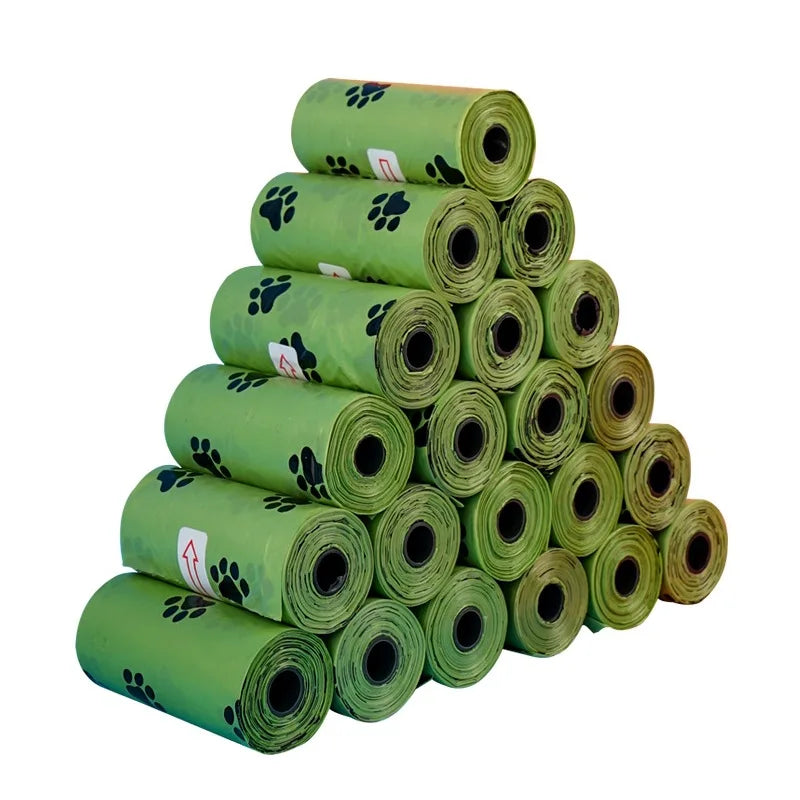 Biodegradable Pet Waste Bags Thickened Portable Printed Dog Poop Bags Eco-friendly Outdoor Pet Poop Pickup Bags with Organizer