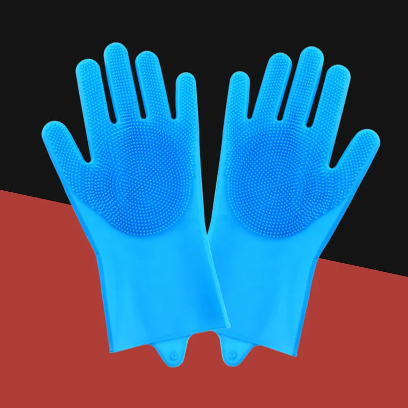 Pet Grooming Cleaning Gloves Dog Cat Bathing Glove Indirect Shampoo Gel Scrubber Clean Soft Silicone Glove Hand Skin Protection