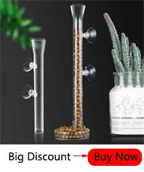 Glass Aquarium Feeder Tube Dish Transparent Fish Tank Shrimp Snail Food Feeder Bowl Aquarium Feeding Accessories Shrimp Feeders