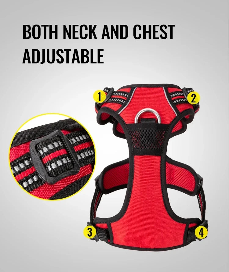 Truelove Pet Harness+Pet Leash Set Rope 110cm/200cm All-in-one Reflective Dog Harness No Pull Adjustable Buckles Dropshipping