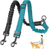 1.6ft Long Dual Dog Leash Attachment - Double Leashes for Training Small to Large Dogs - Adjustable Strap Shock Absorbing Bungee