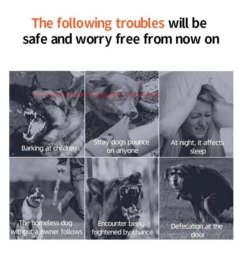 New Pet Dog Repeller Ultrasonic Dog Training Device Rechargeable Anti Dog Bark Stop-Barking Deterrent Device With LED Flashlight