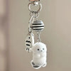 Flocking Cartoon Keychain Cute Seal Penguin Polar Bear Pendant Bag Decoration Keyring Car Key Holder Keychains Gift Fashionable