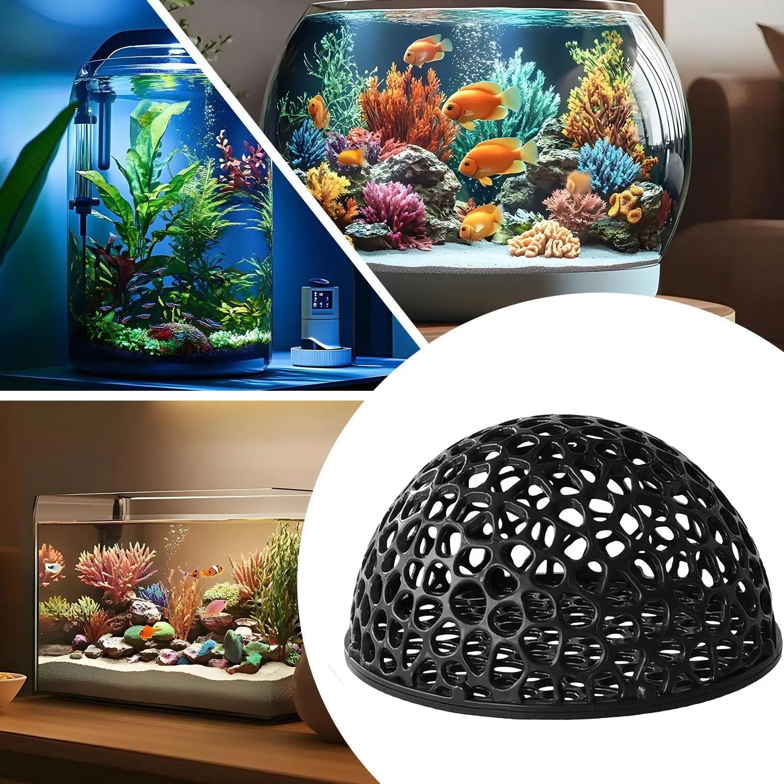 Aquarium Shrimp Hide Aquarium Decoration Small Fish Hide Hollow Betta Habitat Ornamental Fish Resting Place for Freshwater Tank