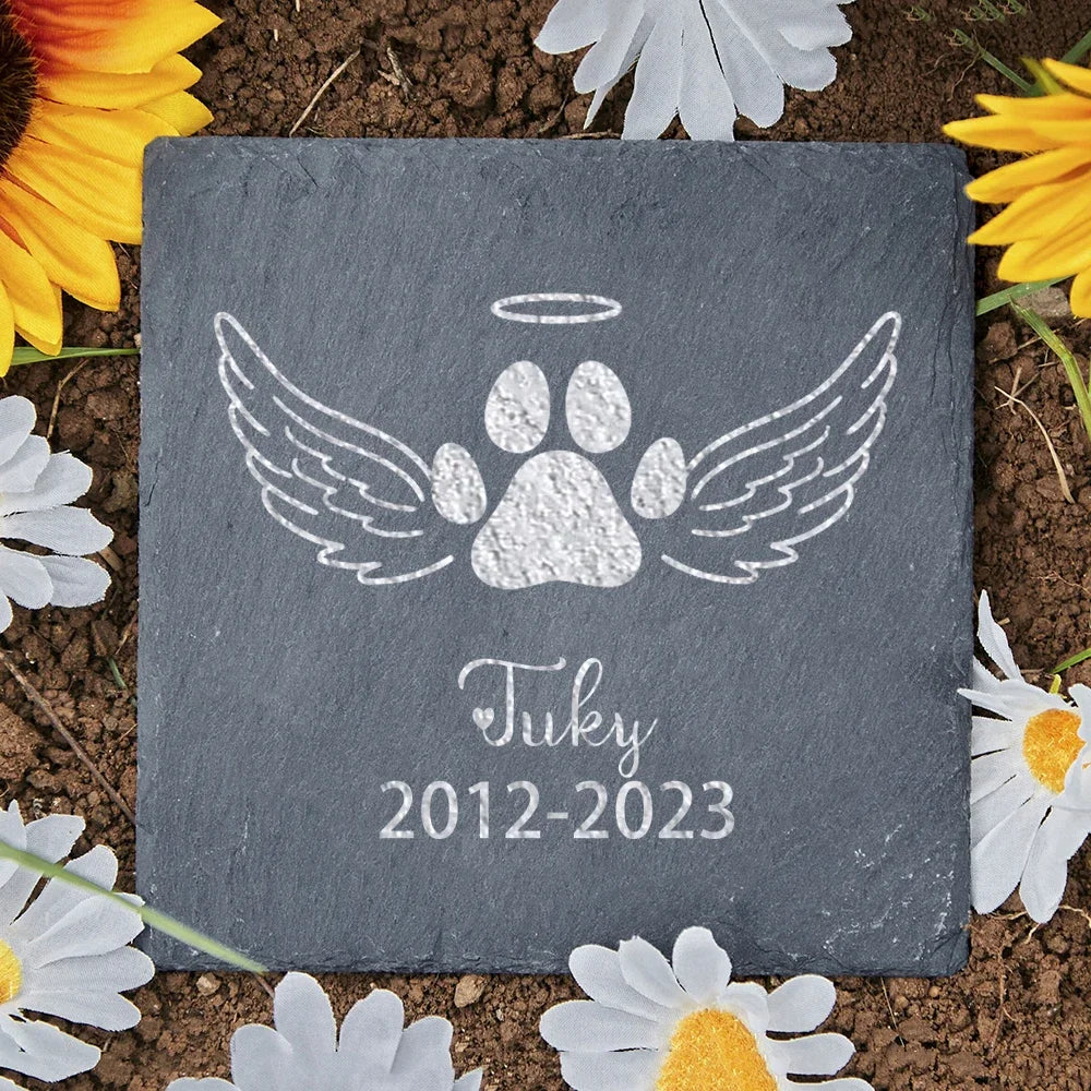 Personalized Pet Memorial Stone Custom Dogs Name of Death Personalized Pet Loss Gifts Dog Grave Marker Plaque Tombstone Custom