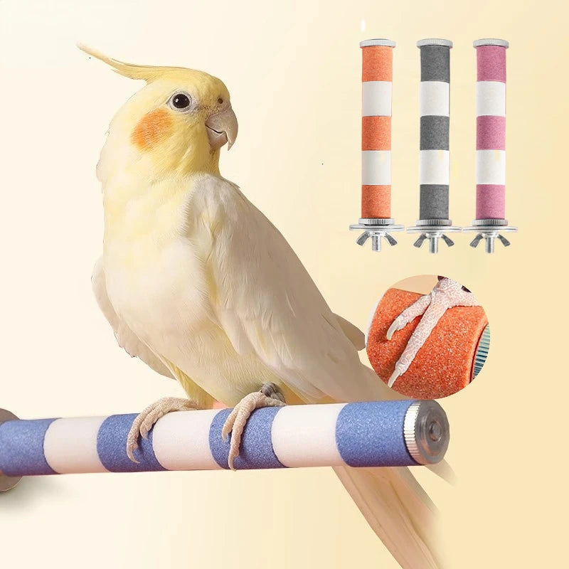 20/15/12CM Pet Parrot Bird Claw Beak Grinding Perches Stand Rack Claw Grinding Stick Cage Pigeon Accessories