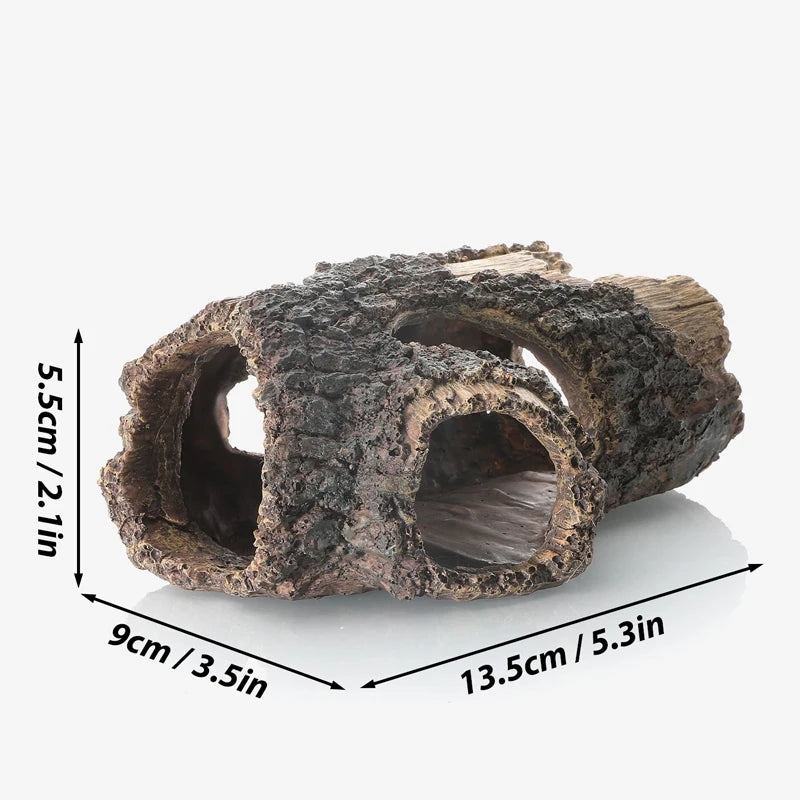 Creative Fish Tank Decoration Landscaping Resin Wood Barrel Tree Debris Shape Aquarium Resin Home Crafts Ornaments D9244