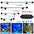 18-48CM LED Aquarium Lights Waterproof Fish Tank Light Dimmable Submersible Lamp with Timer Auto On/Off Underwater Decor 3 Modes