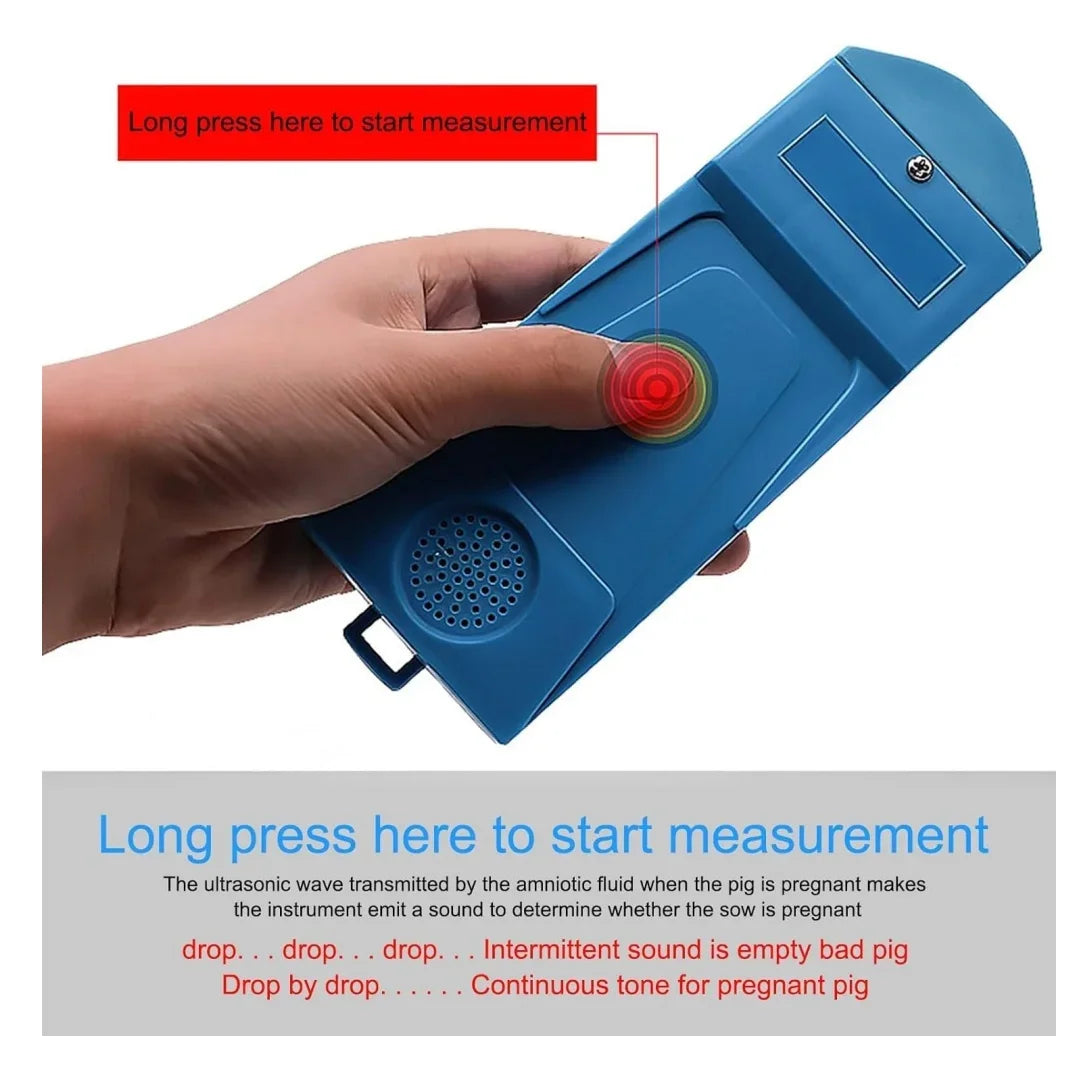 Smart Handheld Rechargeable Veterinary Pregnancy Detector, Battery powered, for Farm Livestock Cattle Sheep Swine