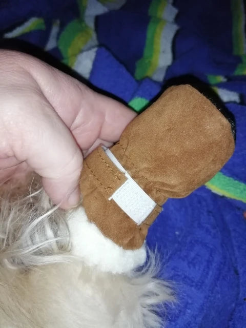 4pcs Winter Dog Shoes Waterproof Shoes For Medium Dogs Winter Boots For Small Dogs Warm Chihuahua Teeth Puppy Socks Yorkshire