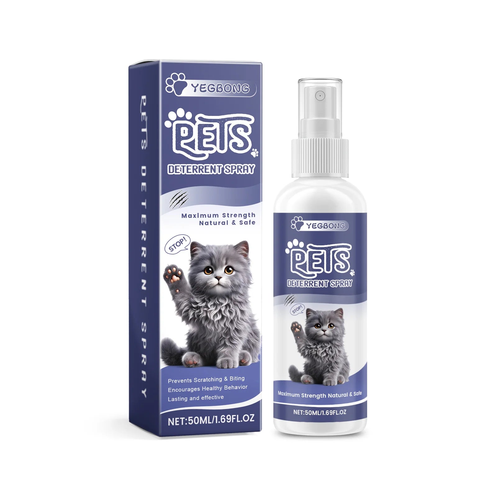 Cat Anti-Scratching Spray -Bitter Formula Deters Licking, Repels Pets from Scratching & Biting, Protects Furniture, Anti-Chewing