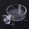 Fish Tank Feeder Aquarium Shrimp Glass Feeding Bowl Clear Dish Tray Container Feeders Aquarium Round  Square Fish Shrimp Feeding