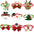 30pcs Christmas Pet Dog Bow Tie Adjustable Pet Collar Snowman Deer Style Dog Necktie for Small Dog Grooming Pet Acessories