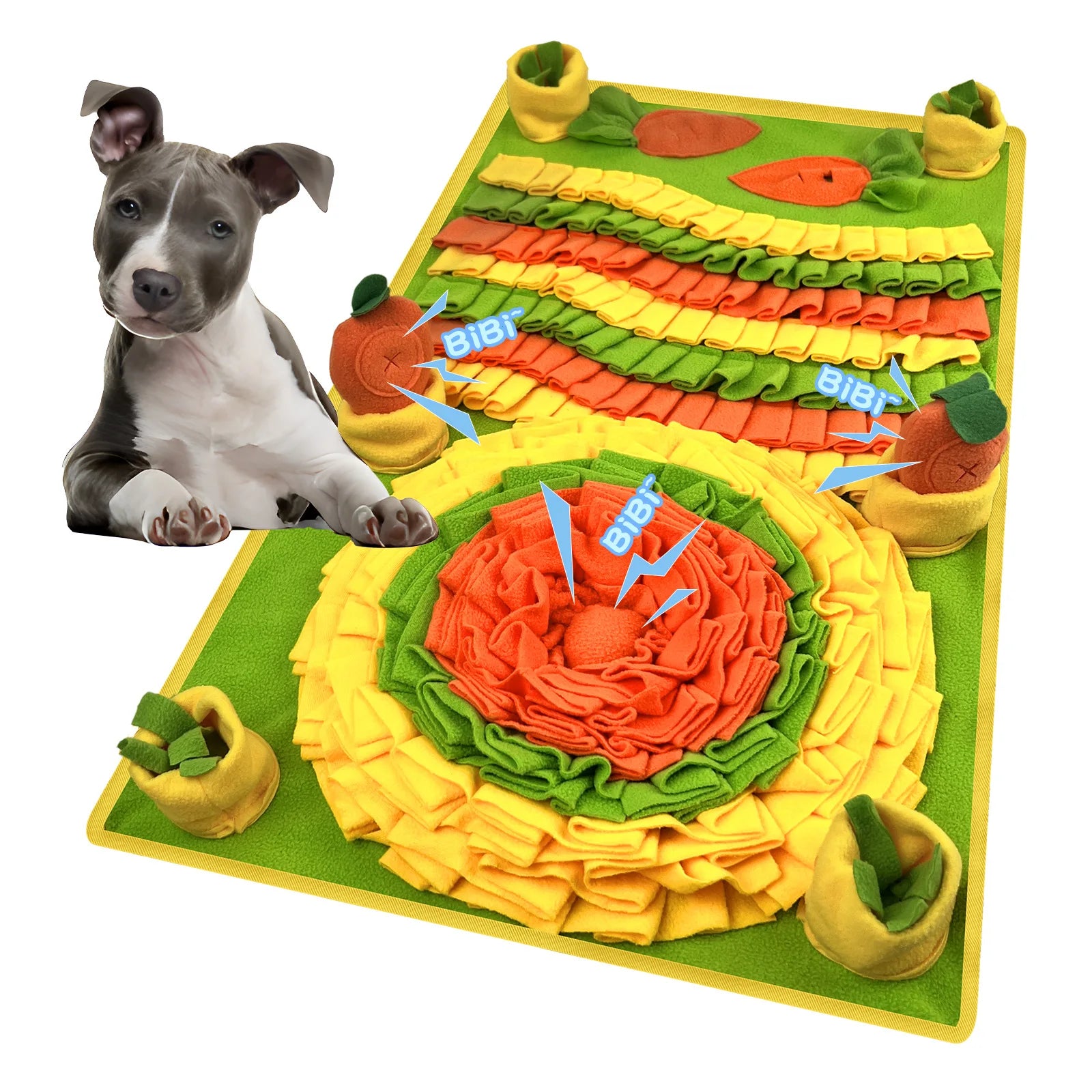 New Pet Sniffing Mat Dog Training Hidden Food Blanket Antiboredom Anti-Choking Sniffing Mat Slow Food Mat Pet Supplies Dog Toys