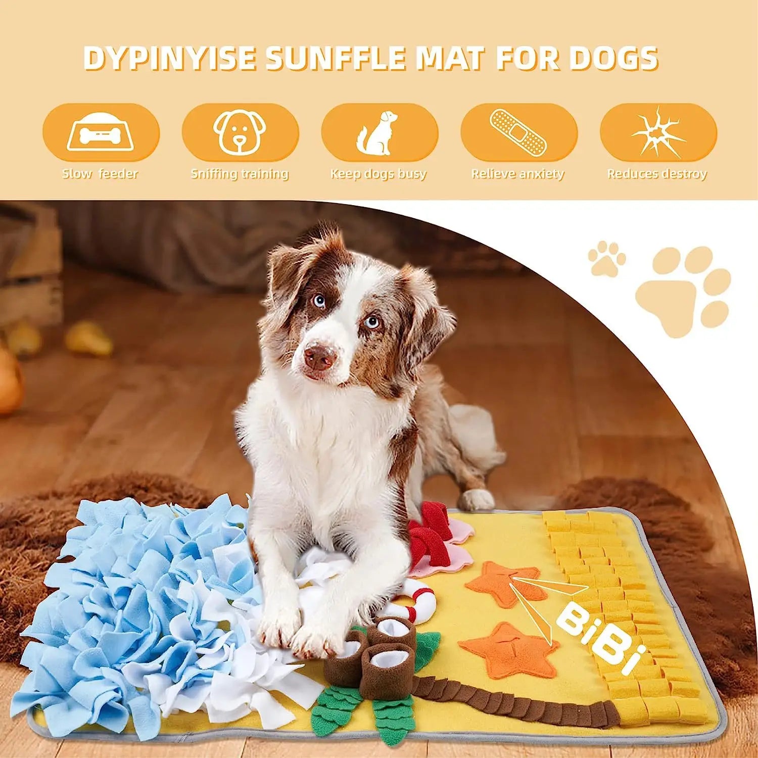 New Pet Sniffing Mat Dog Training Hidden Food Blanket Antiboredom Anti-Choking Sniffing Mat Slow Food Mat Pet Supplies Dog Toys