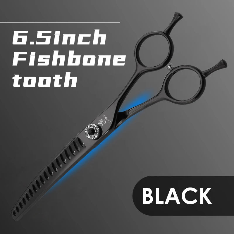 Fenice High-end 7.25 inch Professional Pet Dog Grooming Scissors Curved Thinning Chunker Shears for tijeras peluquería canina