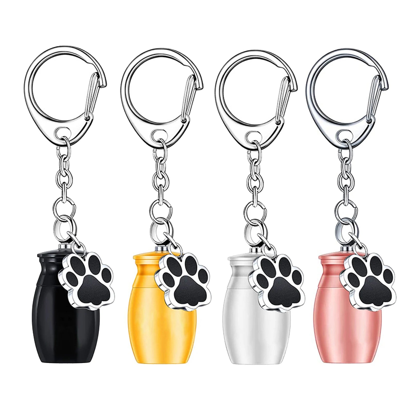 Small Keychain Pet Urn Portable Keep Precious Memories Keepsake Pet Hair Storage Jar Souvenir for Rabbit Kitty Bunny Puppy