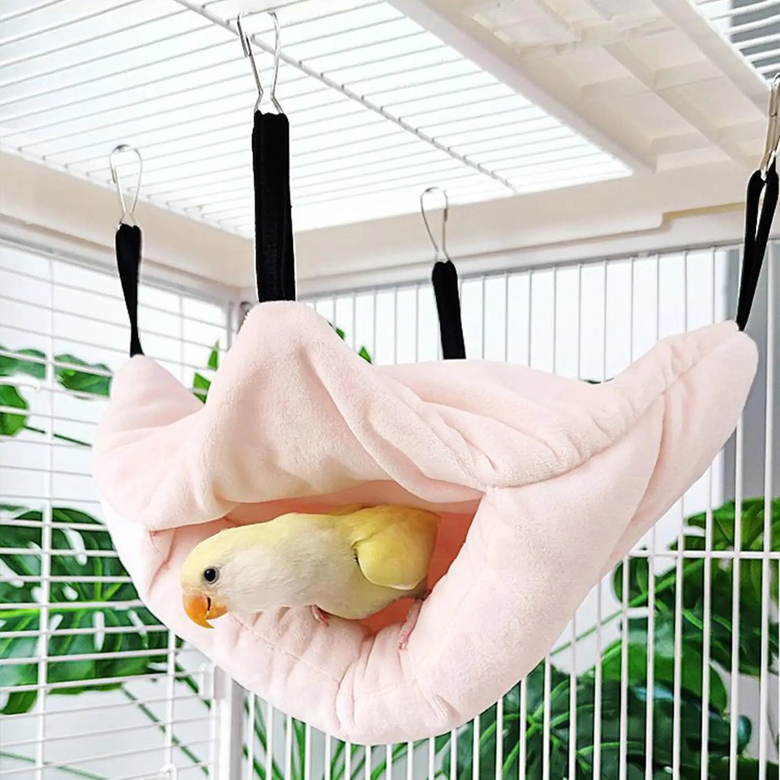 Parrot Warm Bed Double-Layered Winter Warm Bird Bed Parakeet Cage Accessories For Outdoor Indoor Playing Feeding Sleeping