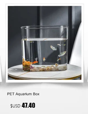 PET Aquarium Box Plastics Ultra-white Organic Glass Explosion-proof Fish Tank Tabletop Small Ecological Water Tank