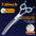 Fenice 7.0/7.5 inch Professional Dog Grooming Shears Curved Thinning Scissors for Dog Face Body Cutiing JP 440C High Quality