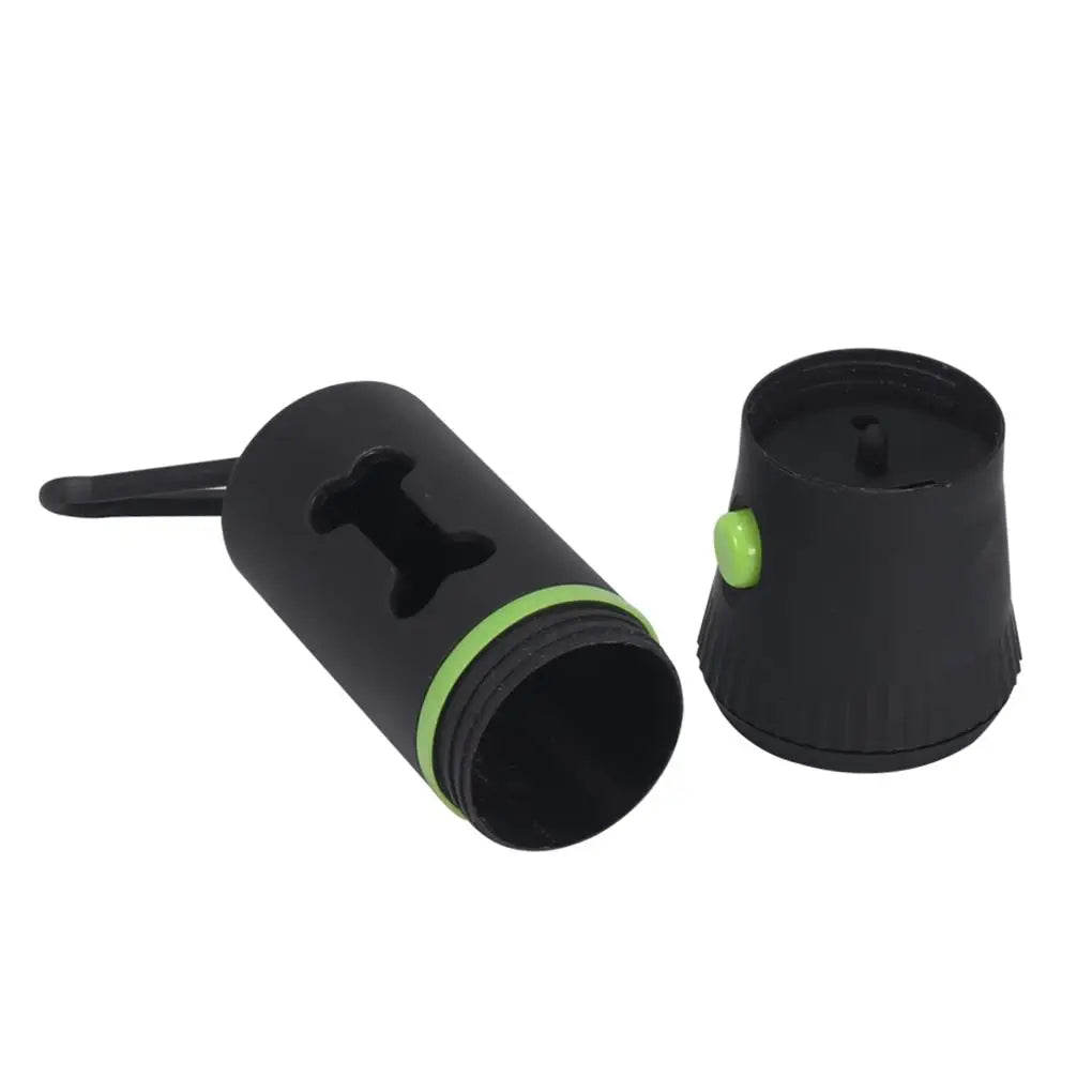 Waste Bags Dispenser Flashlight Poop Connection Holder Pet Litter Box with Light Pet Leash Pendant Outdoor Equipment Dog