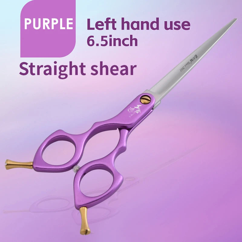 Fenice Professional JP VG10 Right&Left Hand 6.5Inch Curved 35° Grooming Scissors Pet Scissor for Dogs Self Grinding Scissors