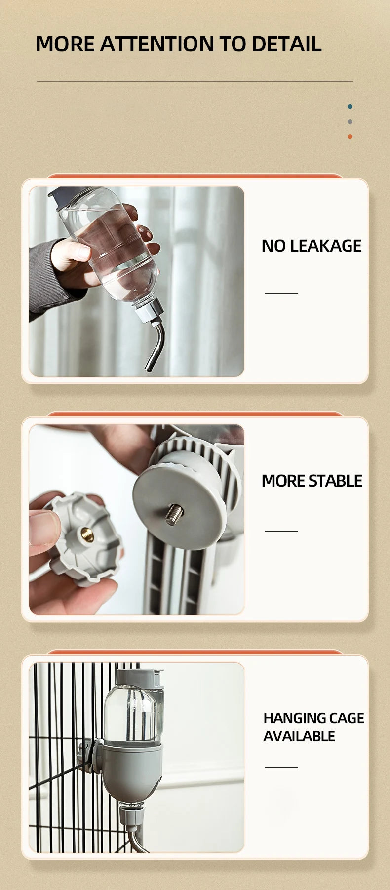 HOOPET Automatic Pet Dispenser Anti-tip Dog Bowl Drinking Water Bottle Feeder Hanging Kettle Cat Food Container Pets Supplies