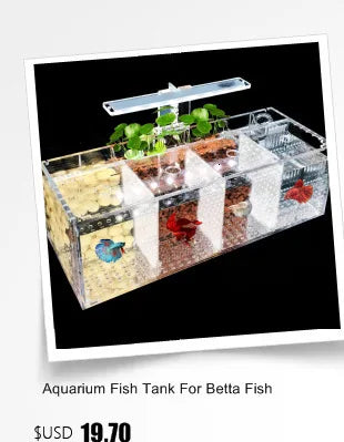 PET Aquarium Box Plastics Ultra-white Organic Glass Explosion-proof Fish Tank Tabletop Small Ecological Water Tank
