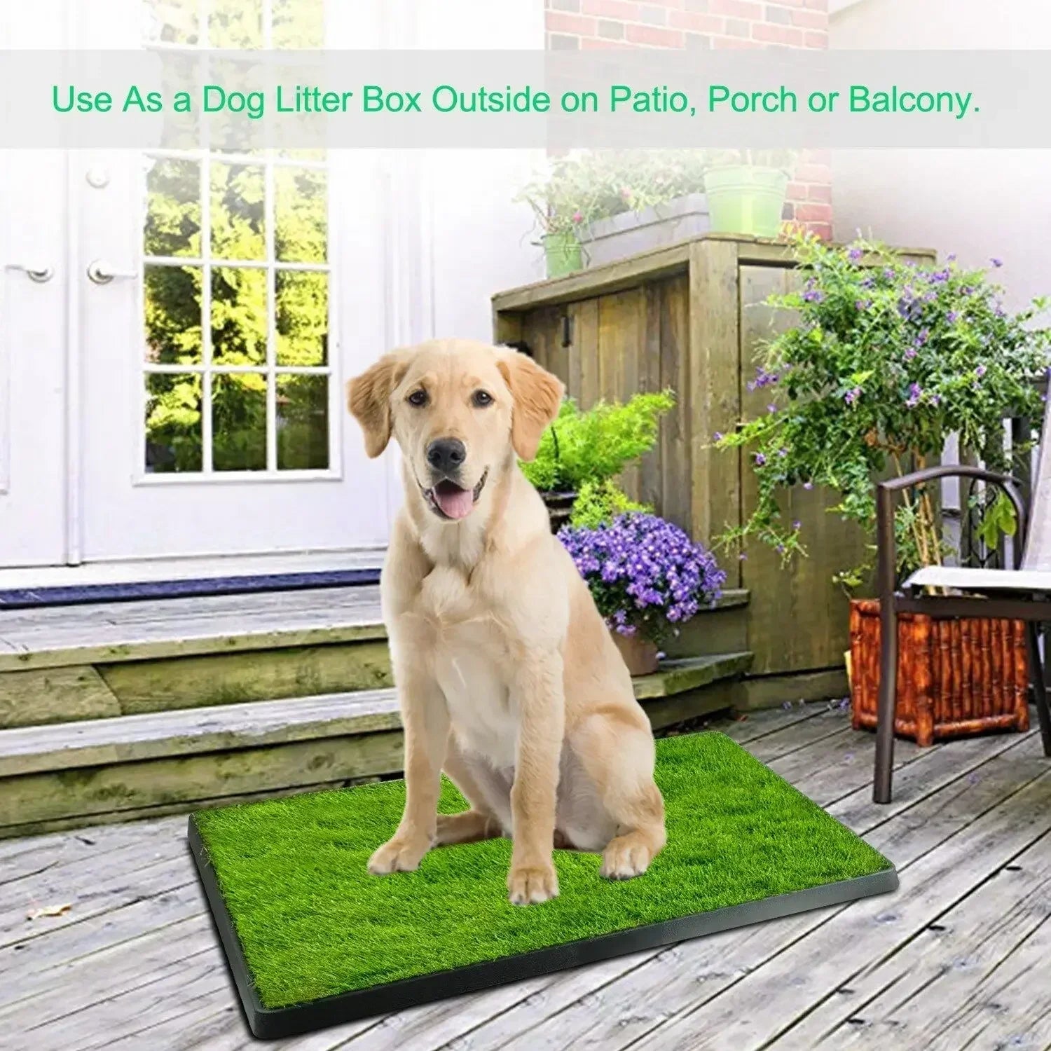 Pet Dog Toilet Portable Dog Potty Pan Anti-Splash 3 Layer Synthetic Grass Mesh Tray Toilet Puppy Kitten Urine Cleaning Tool
