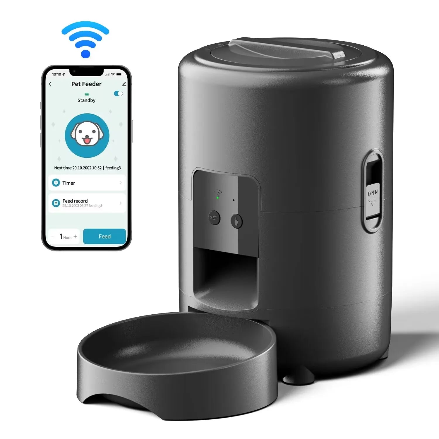 2L Camera Pet Feeder Timing Smart Automatic Feeder For Cats Dog Button WIFI APP Video Intelligent Dry Food Dispenser Dog Bowl