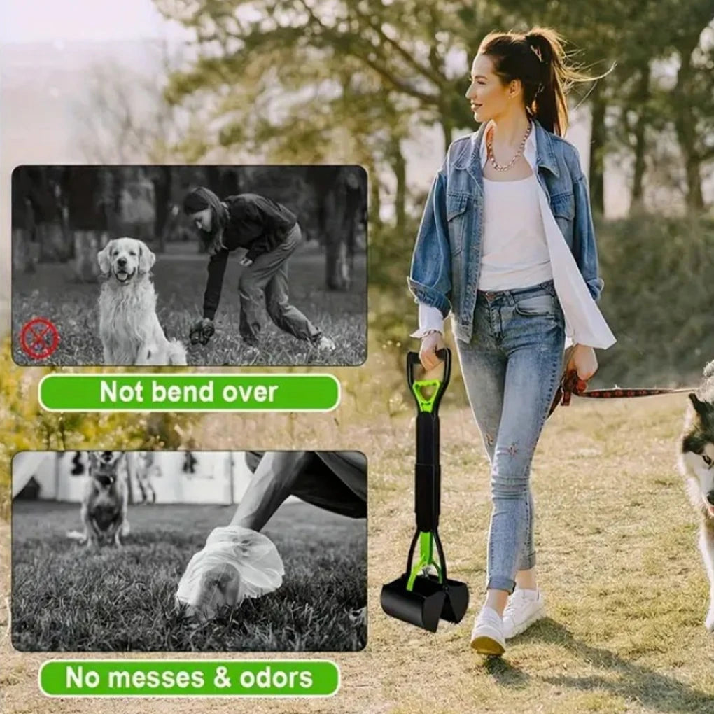 Pooper Scooper For Dog Jaw Clamp Heavy Duty Long Handle Poop Scooper For Dog Puppy Cat Waste Picker Pet Cleaning Shovel Tools