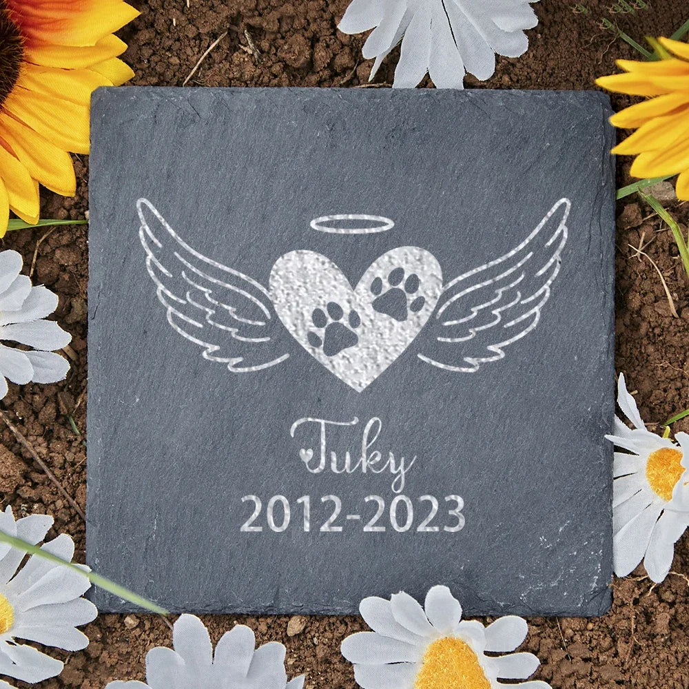 Personalized Pet Memorial Stone Custom Dogs Name of Death Personalized Pet Loss Gifts Dog Grave Marker Plaque Tombstone Custom