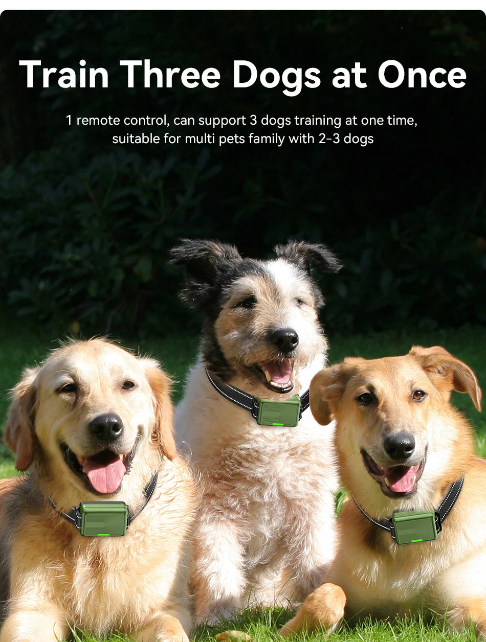 ROJECO Electric Dog Training Collar Remote Control Rechargeable Training Collar For Pet Dog Puppy Bark Control Stop Shock Collar