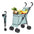 Multifunctional Cart Folding Portable  Durable Lightweight Market Purchase Bag Trolley,Pet Stroller,For Picnic