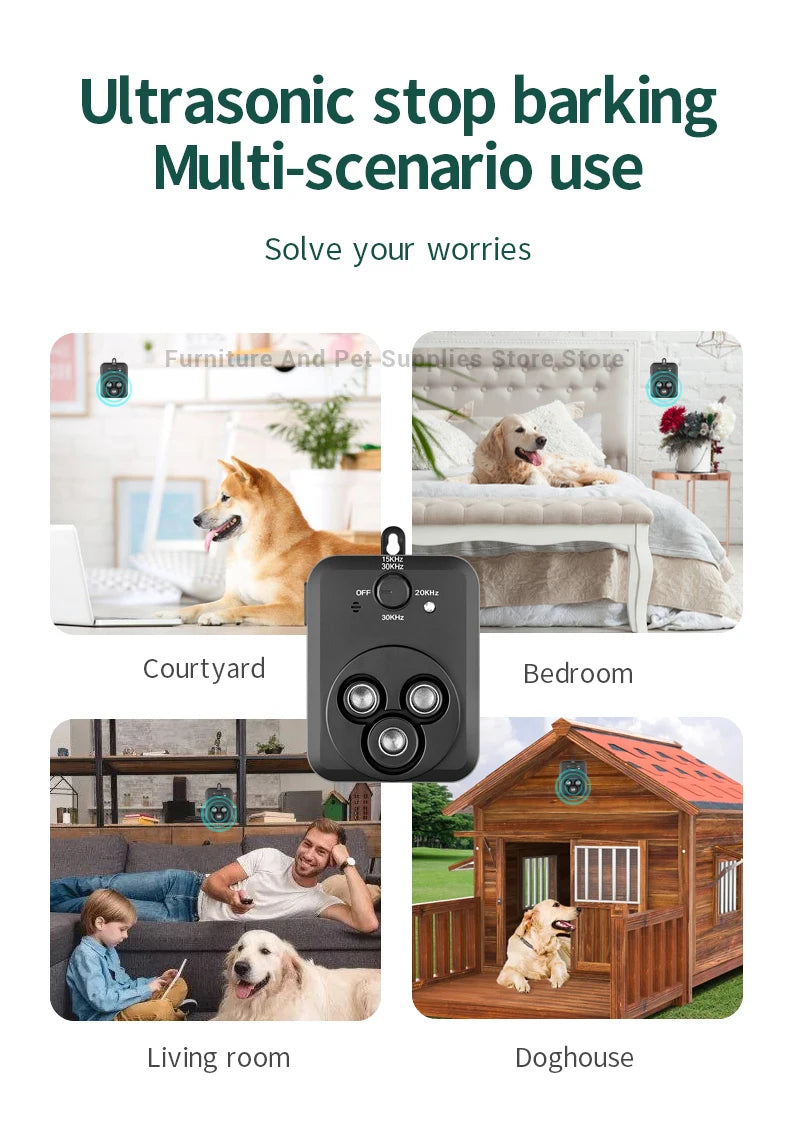 Anti Barking Devices Auto Barking Control Devices with 3 Modes Ultrasonic Dog Stop Barking Dog Devices