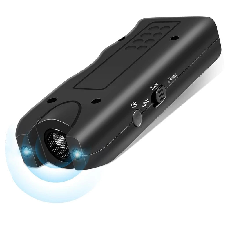 Portable Ultrasonic Dog Repeller Pet Training Device Outdoor Animal Deterrent With LED Light To Stop Barking Chase Away