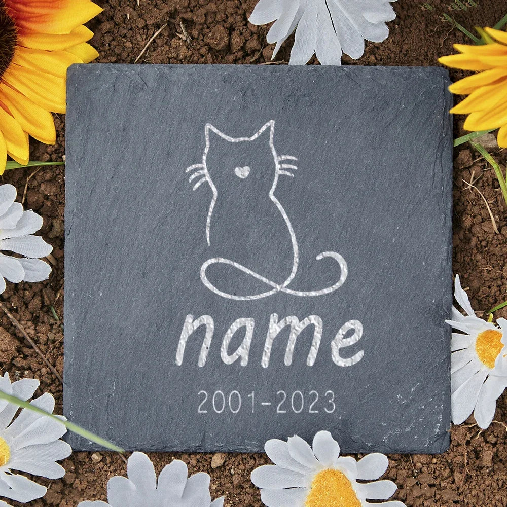 Personalized Pet Memorial Stone Custom Dogs Name of Death Personalized Pet Loss Gifts Dog Grave Marker Plaque Tombstone Custom