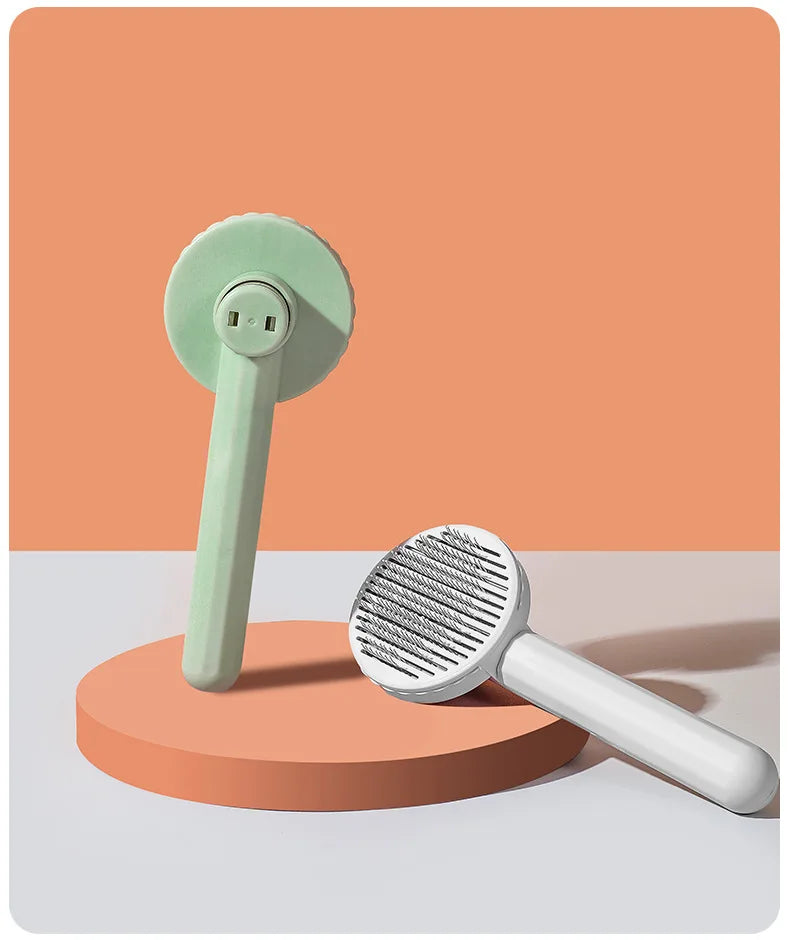 Pet Hair Removal Comb Cat Brush Self Cleaning Slicker Brush for Cats Dogs Hair Remover Scraper Pet Grooming Tool Cat Accessories
