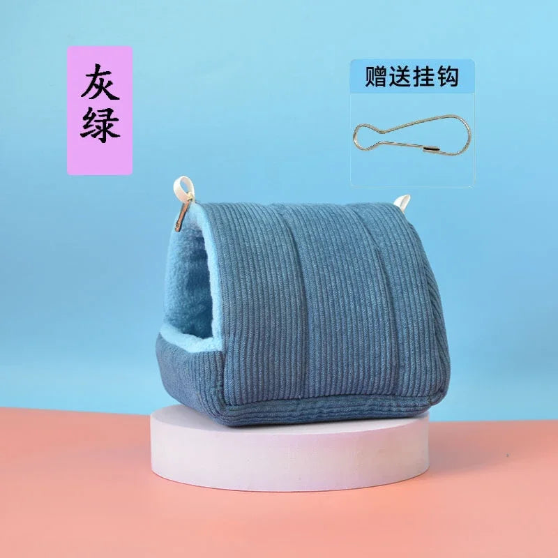 Cute Winter Warm Bird Cage Parrot Cotton Nest Budgie for Hammock Hut Tent Bed Hanging Cave Pet Products Bird Cage Accessories