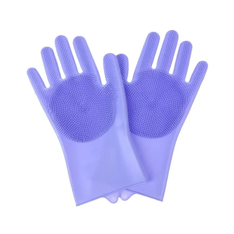 Pet Grooming Gloves Dog Cat Bathing Cleaning Glove Shampoo Scrubber Clean Soft Silicone Hair Removal Glove Hand Skin Protection