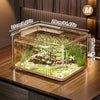 1 PC Transparent Aquarium Creative Desktop Fish Tank for Office Home Decor Rectangular(Bare Tank, No Scenery or Stones Included)