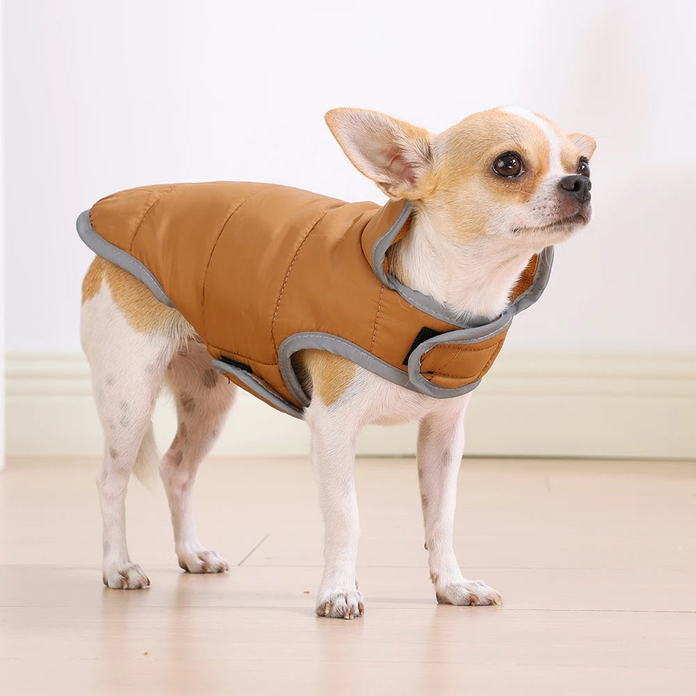 Reflective Pet Clothing Winter Reversible Fleece Dog Apparel For Small Medium Dogs Cats Waterproof Puppy Jacket Coat Chihuahua